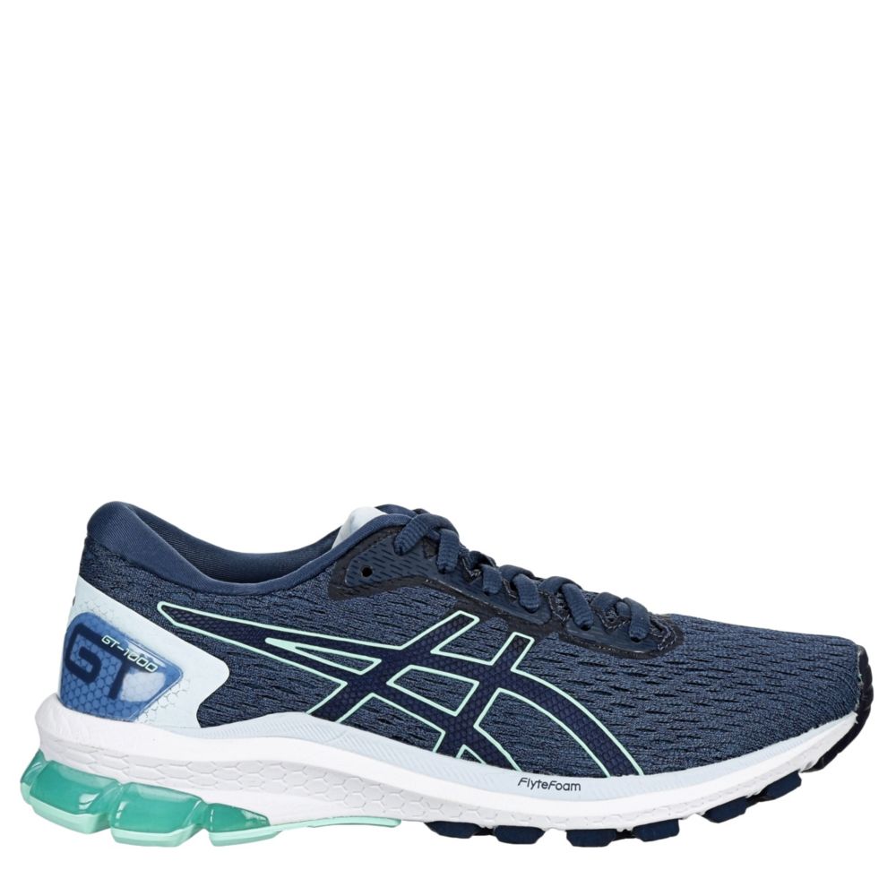 asics navy running shoes