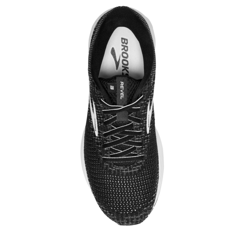 brooks revel 3 women's black and white