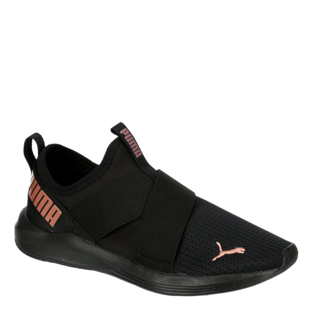 puma black slip on shoes