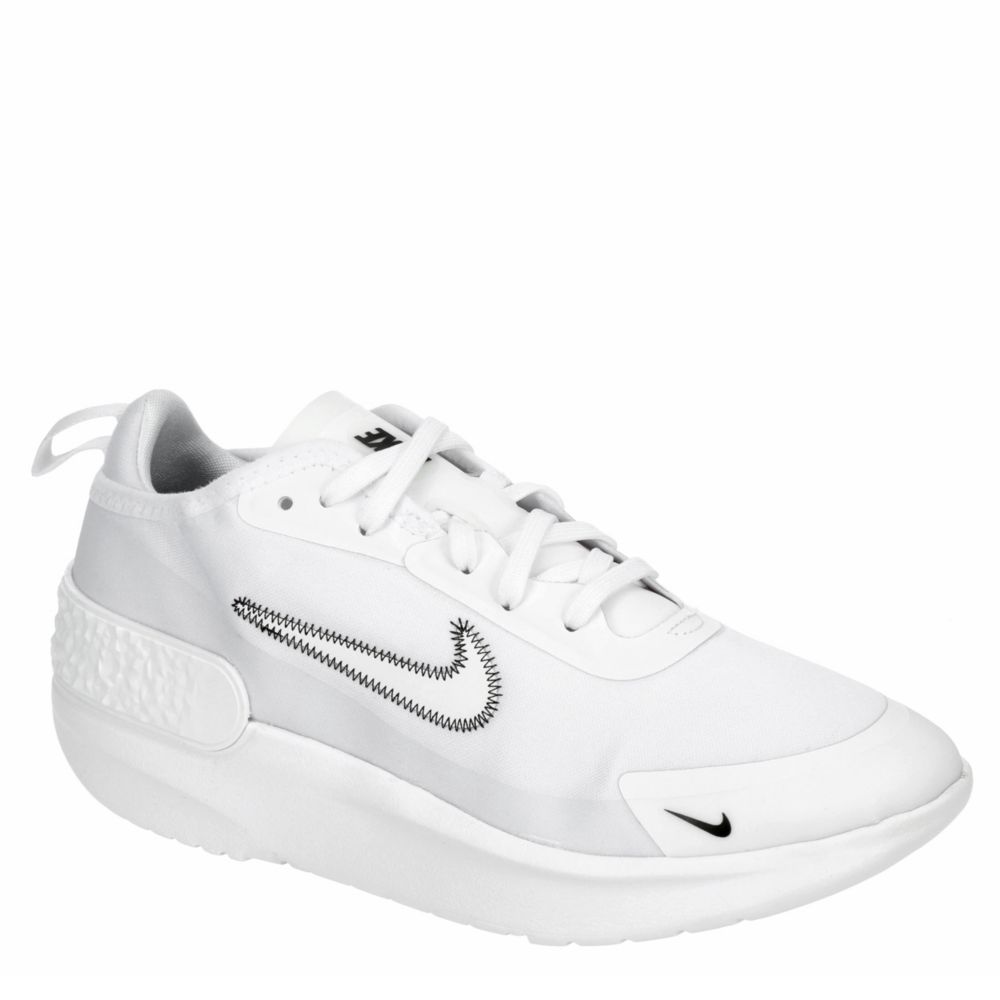 white nike tennis shoes with black swoosh