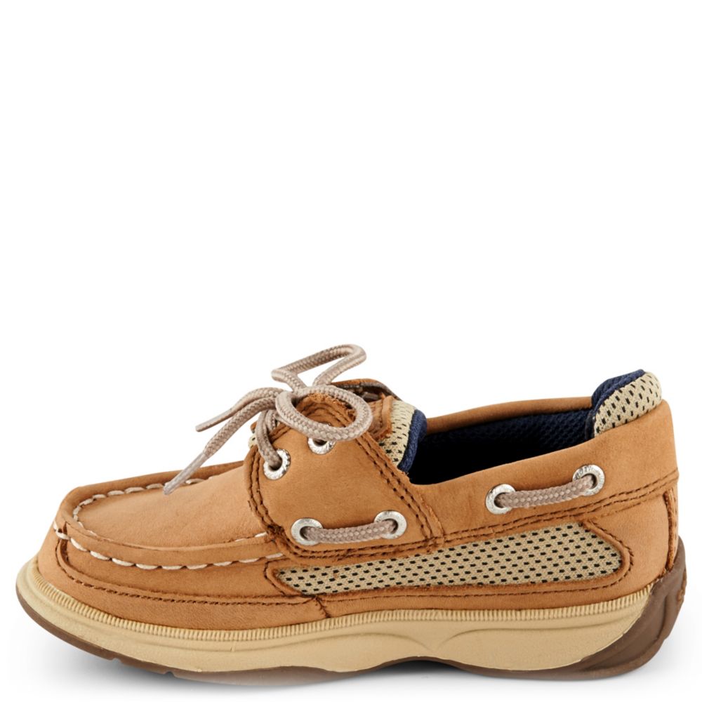 BOYS TODDLER LITTLE KID LANYARD BOAT SHOE TAN