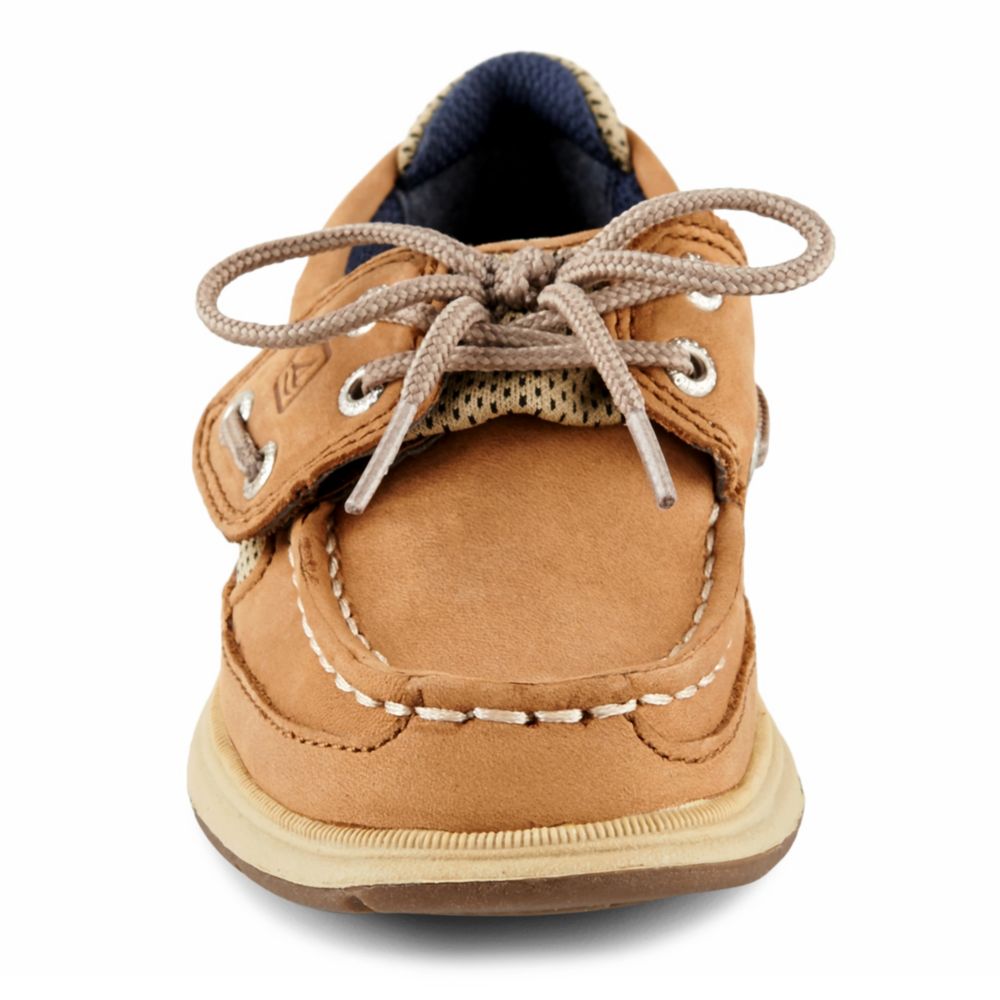 BOYS TODDLER LITTLE KID LANYARD BOAT SHOE TAN