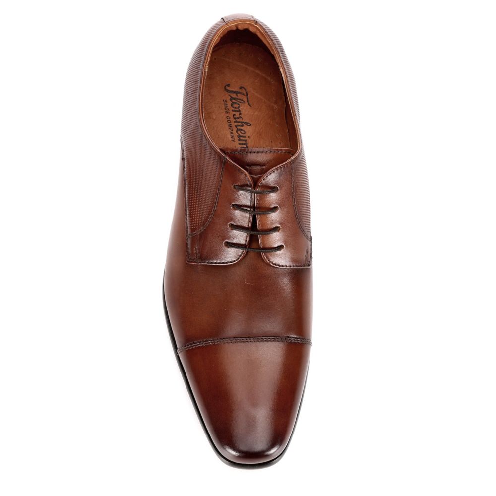 FLORSHEIM MENS POSTINO CAP TOE OXFORD COGNAC