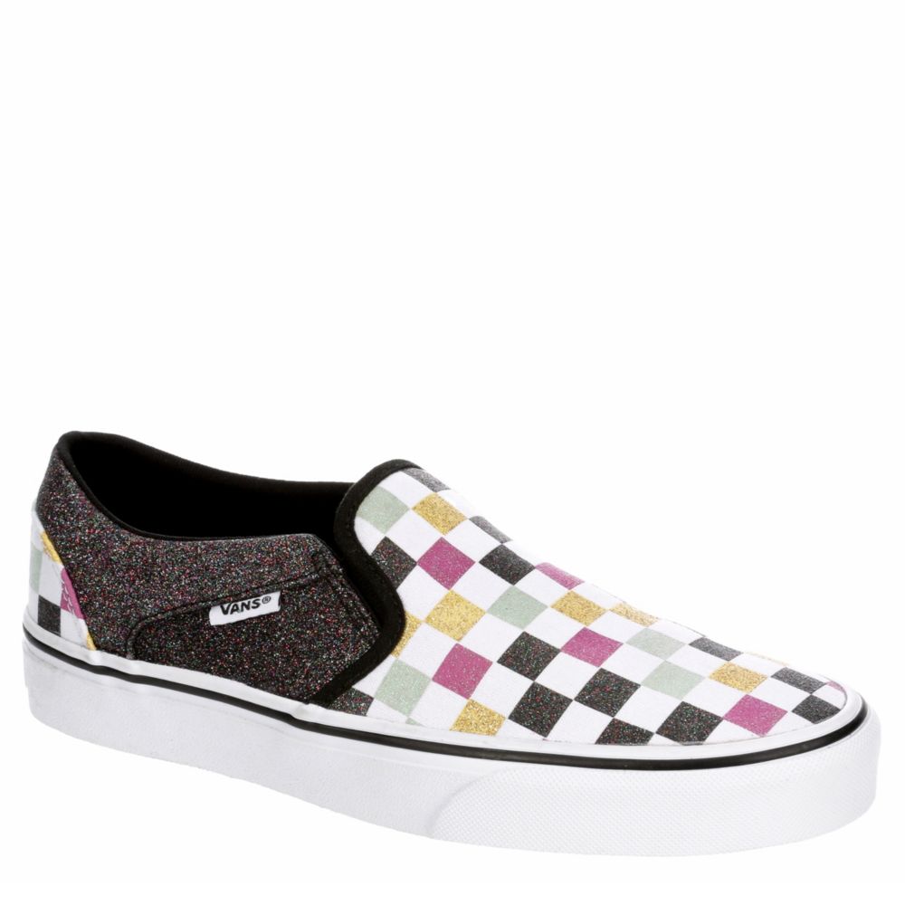 multicolor vans slip on