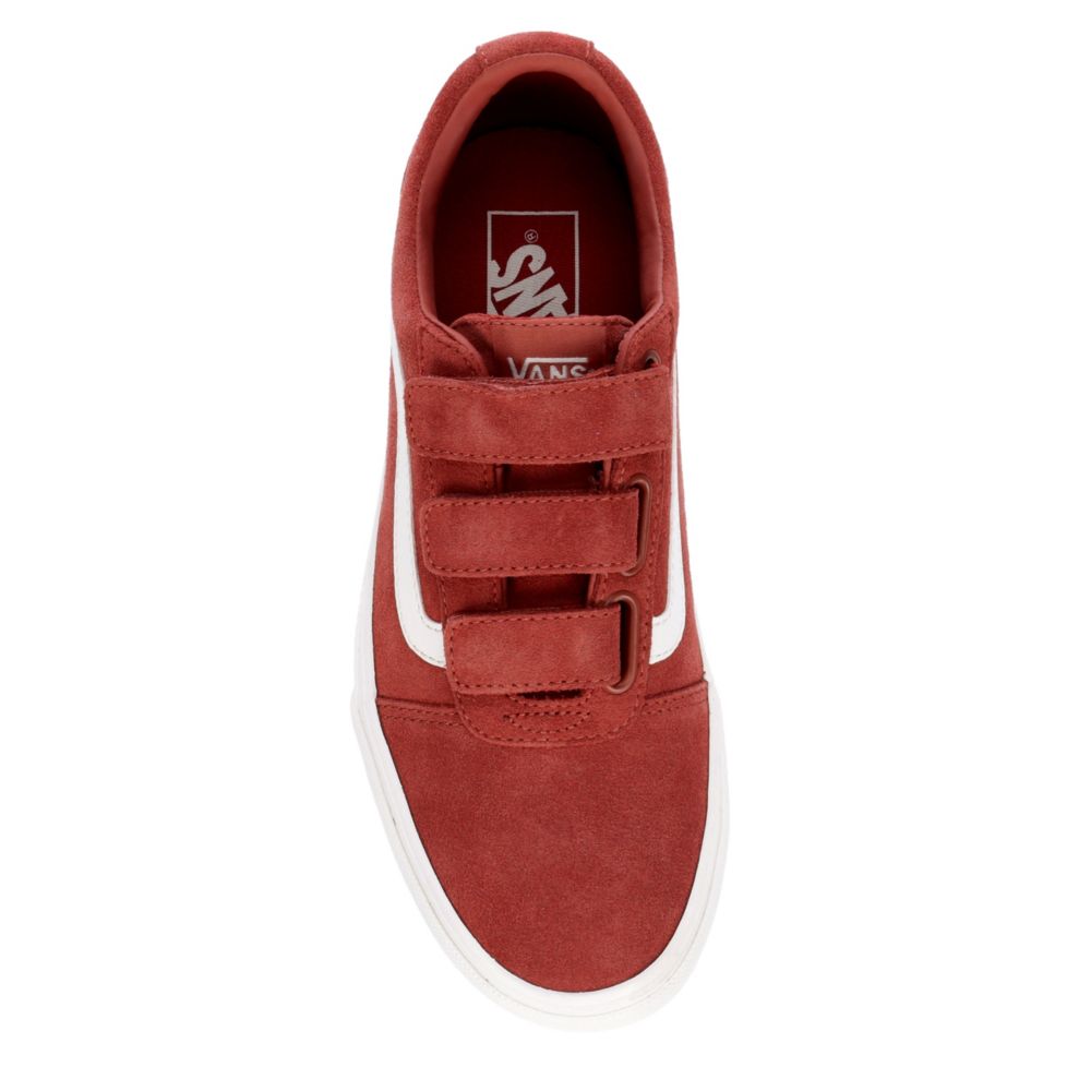 red velcro vans womens