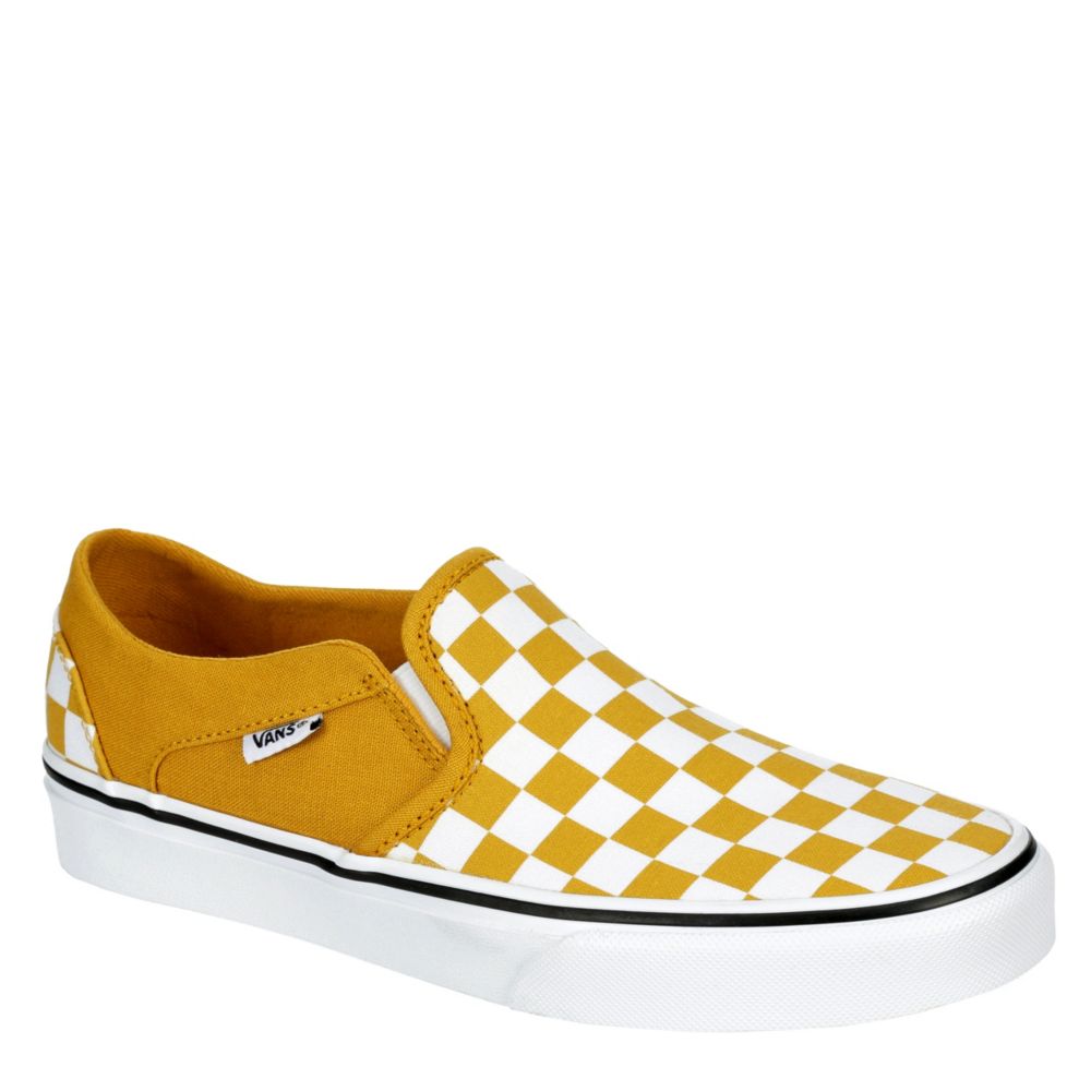 vans checkerboard gold