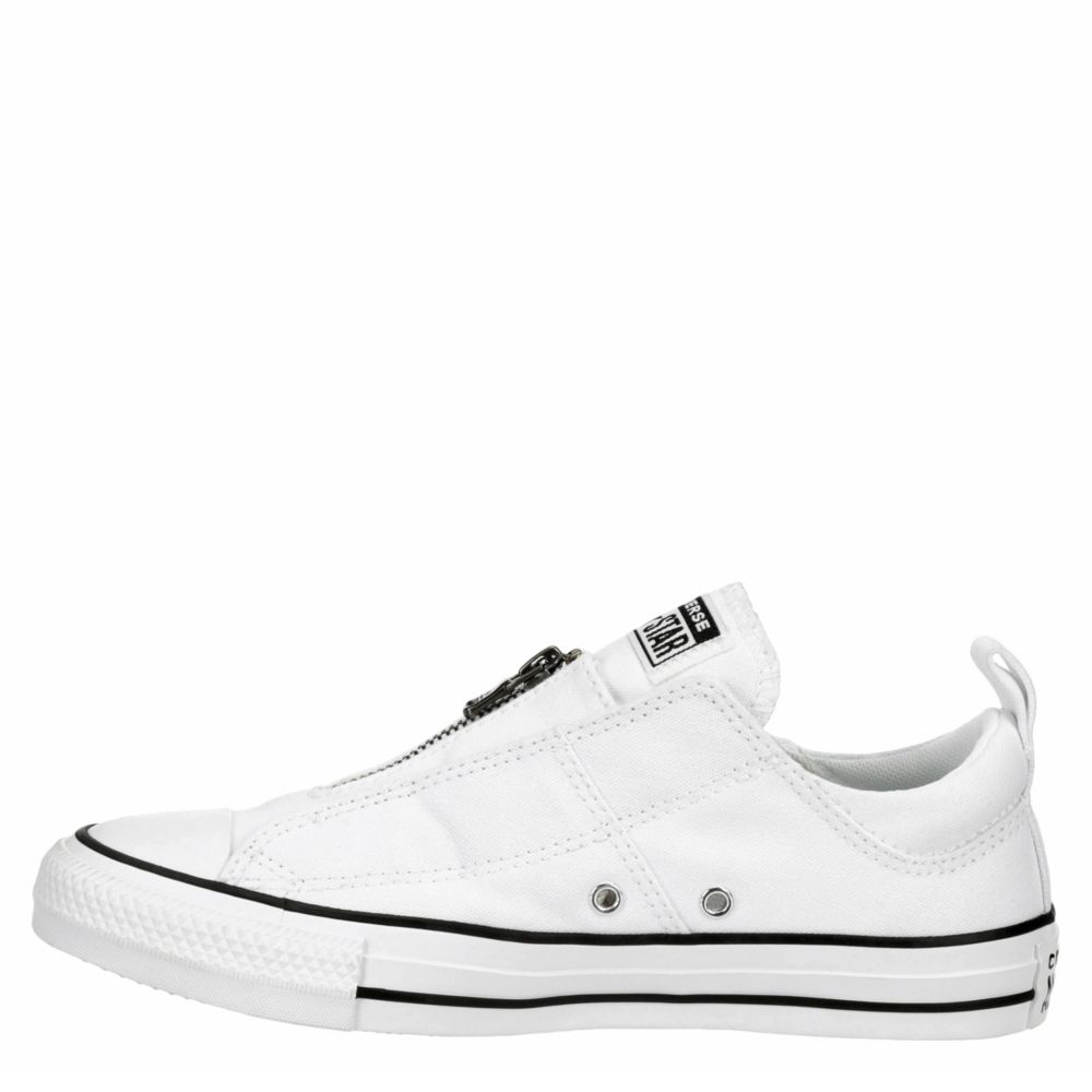 White Converse Womens Chuck Taylor All Star Madison Zip Sneaker Athletic Rack Room Shoes