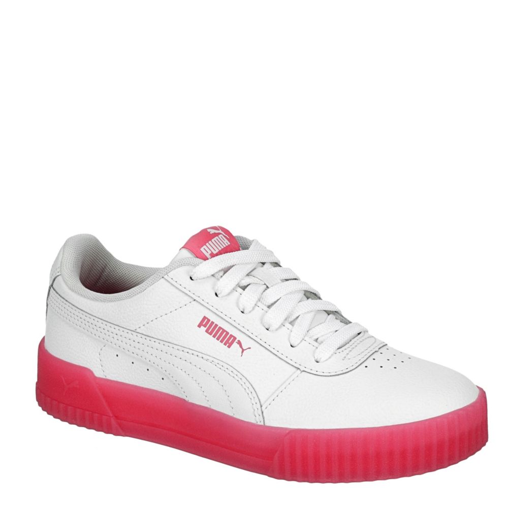pink and white puma sneakers