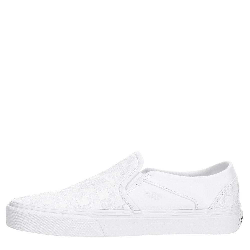 Ladies white slip outlet on vans