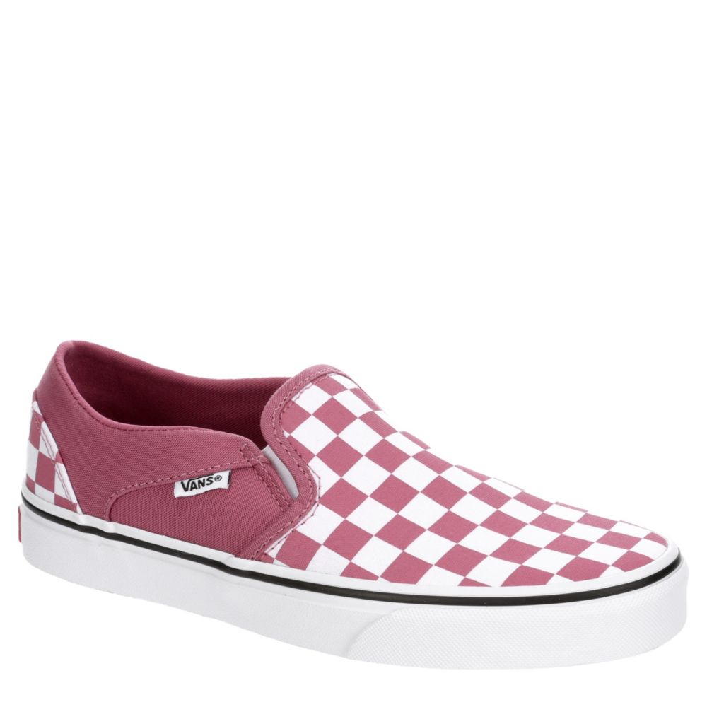 Pink Vans Womens Asher Slip On Sneaker 