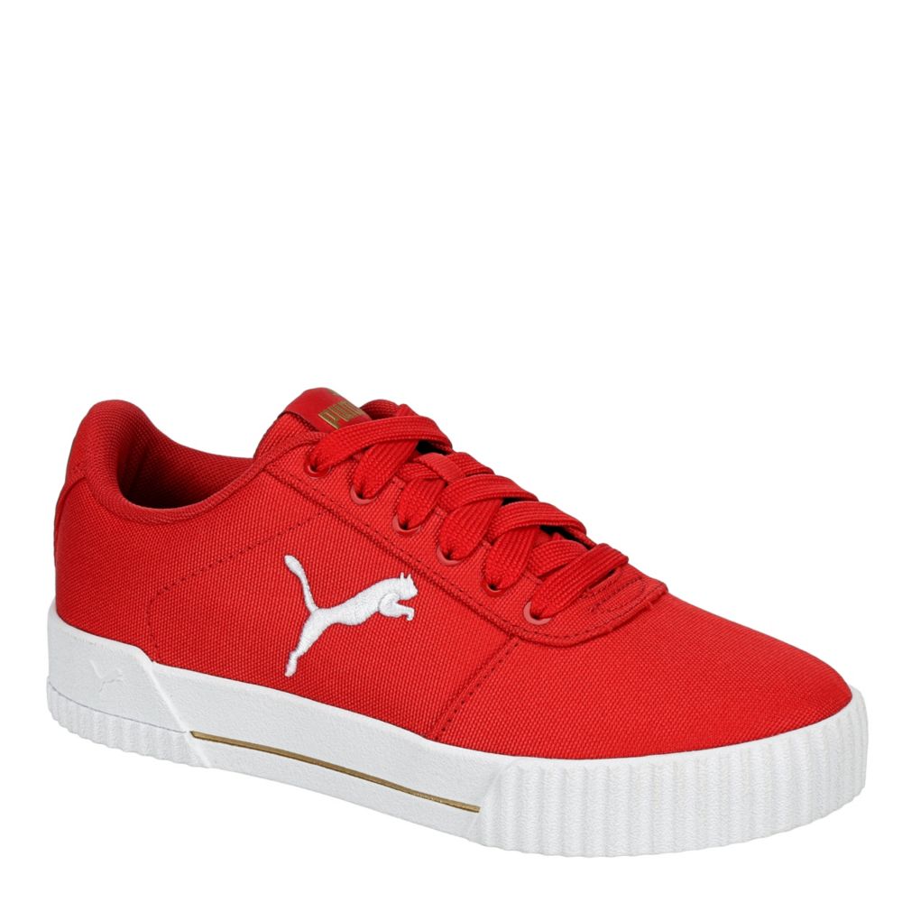 womens red athletic shoes