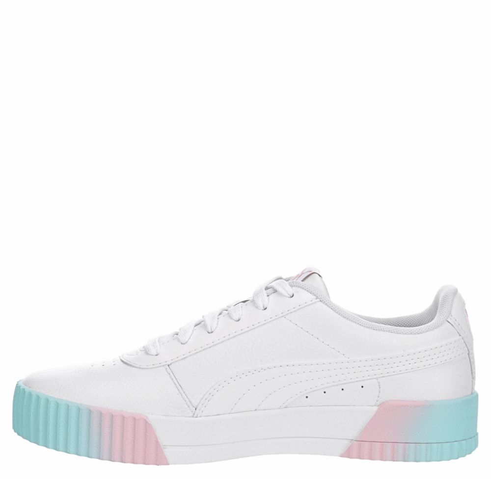 pink and white puma sneakers