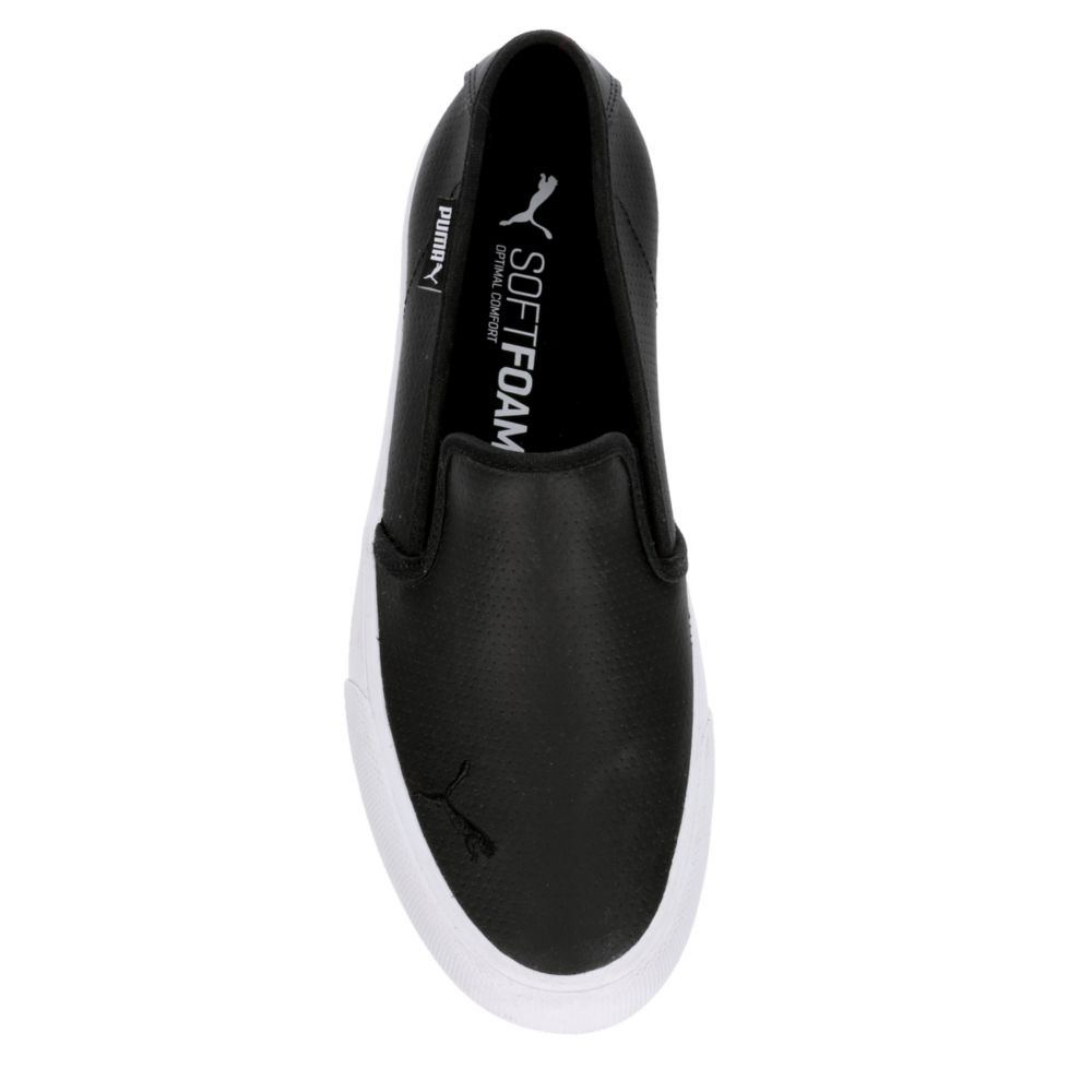 puma black slip on sneakers