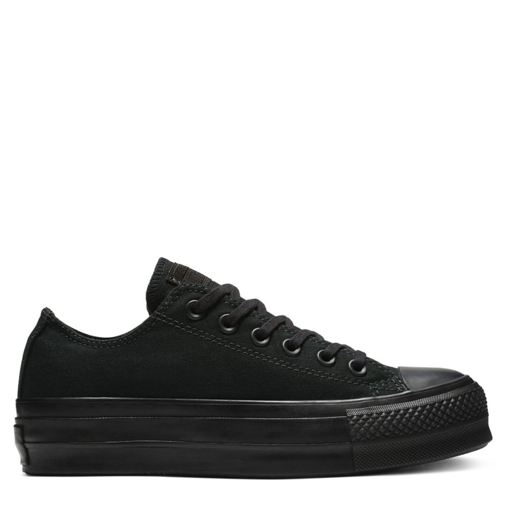 platform all black converse