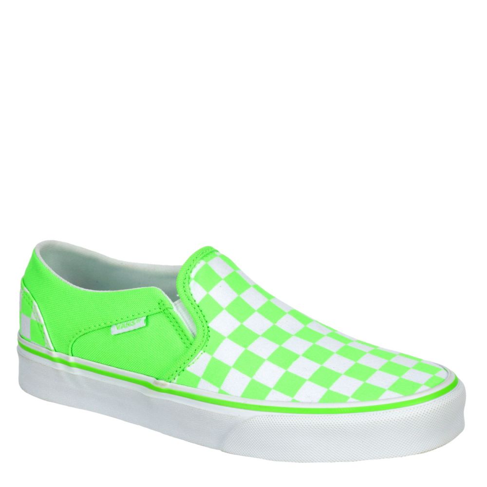 green vans slip on womens