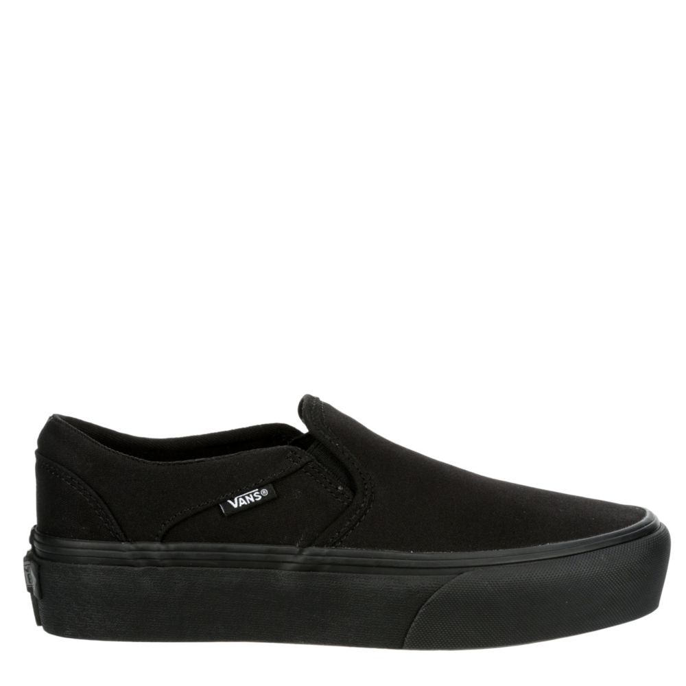 all black vans without laces