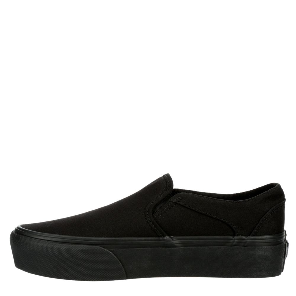 black asher vans womens