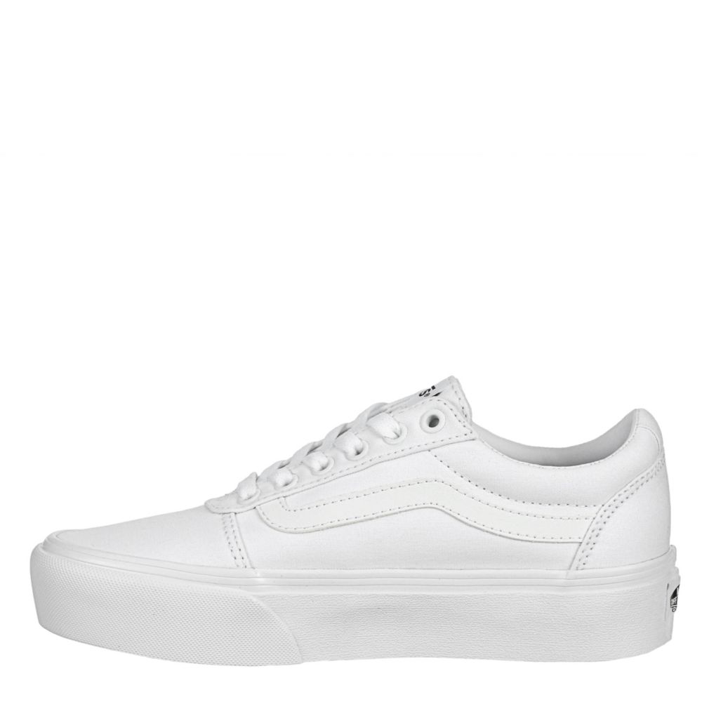 vans ward platform sneaker white