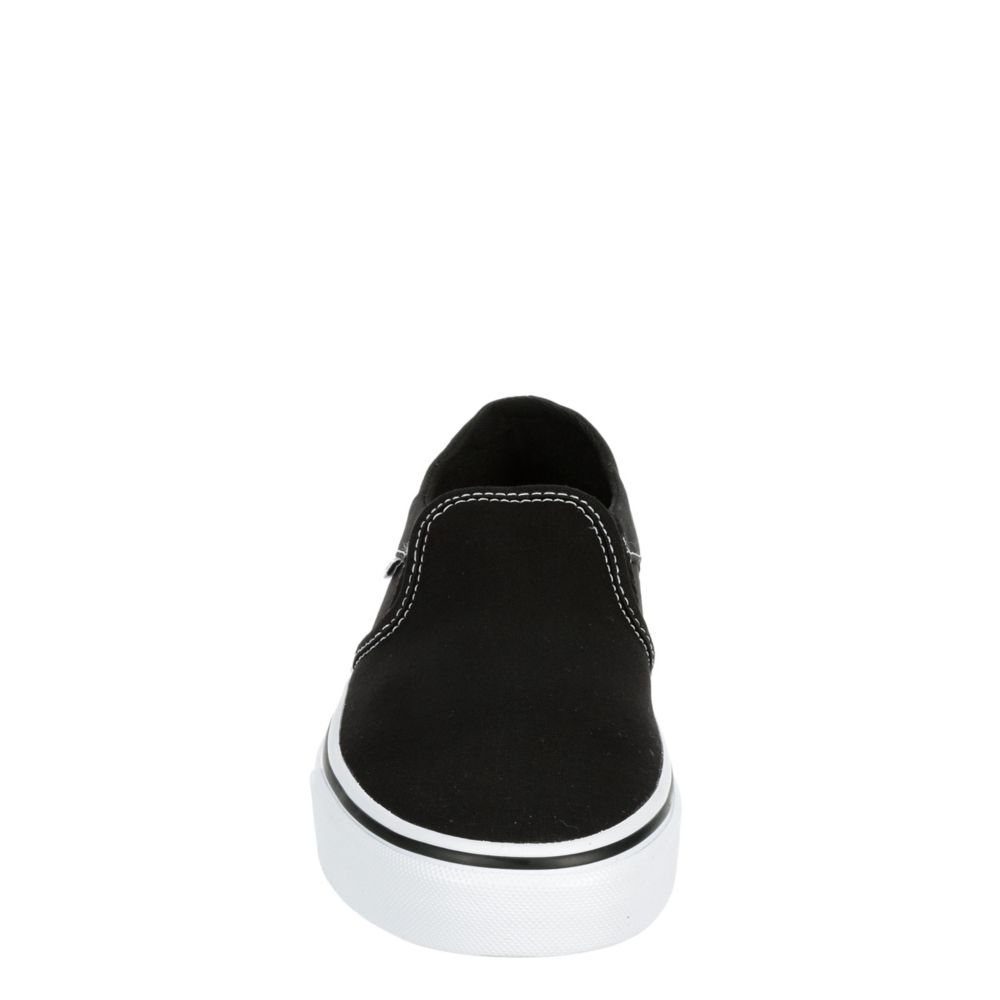 White slip on vans rack room sale