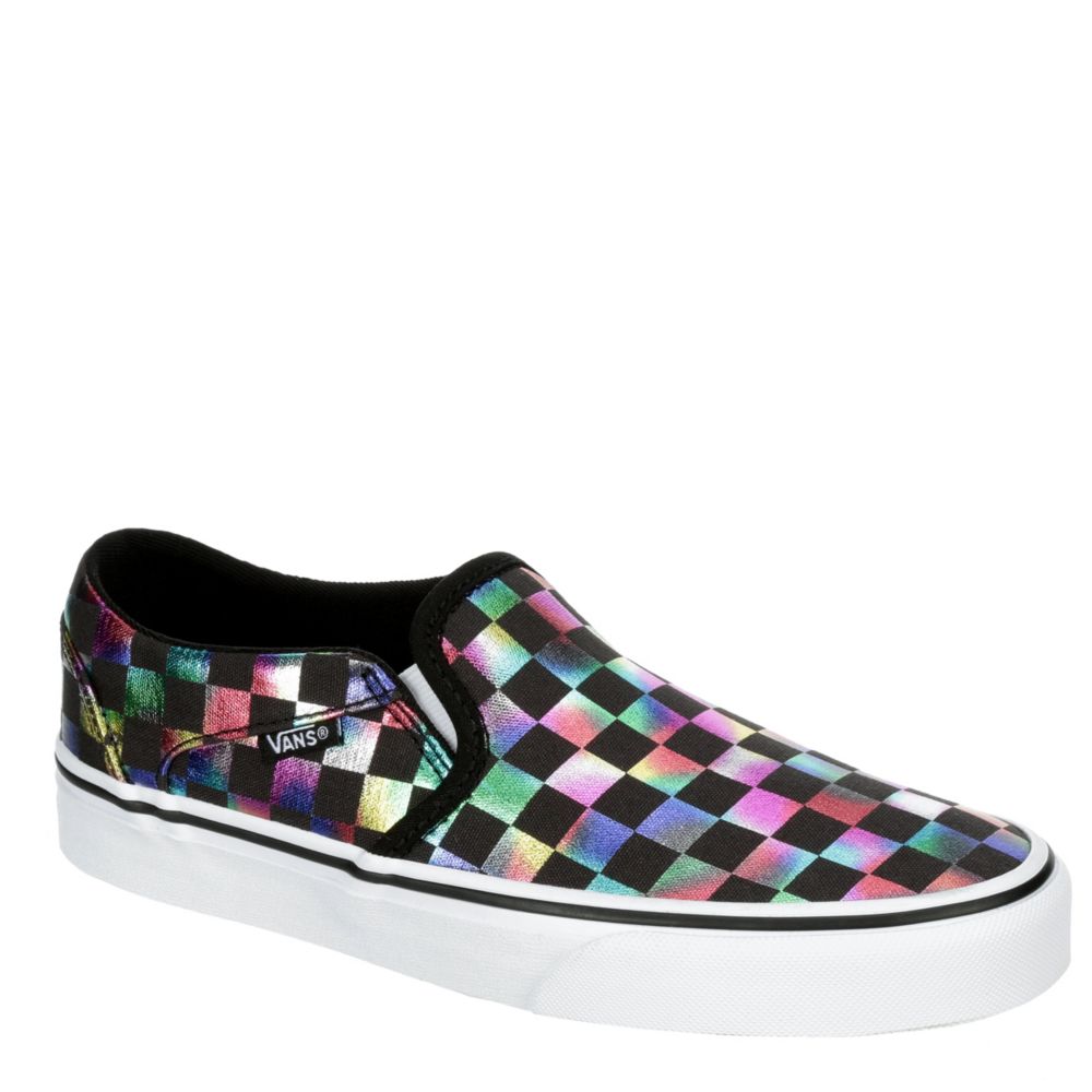 vans asher slip on womens black