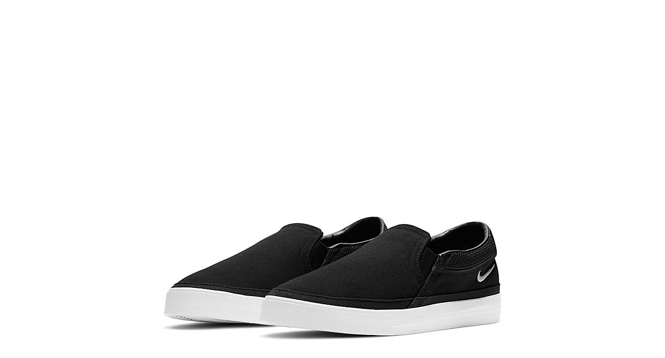 Black Nike Womens Court Legacy Slip On Sneaker | Womens | Rack Room Shoes