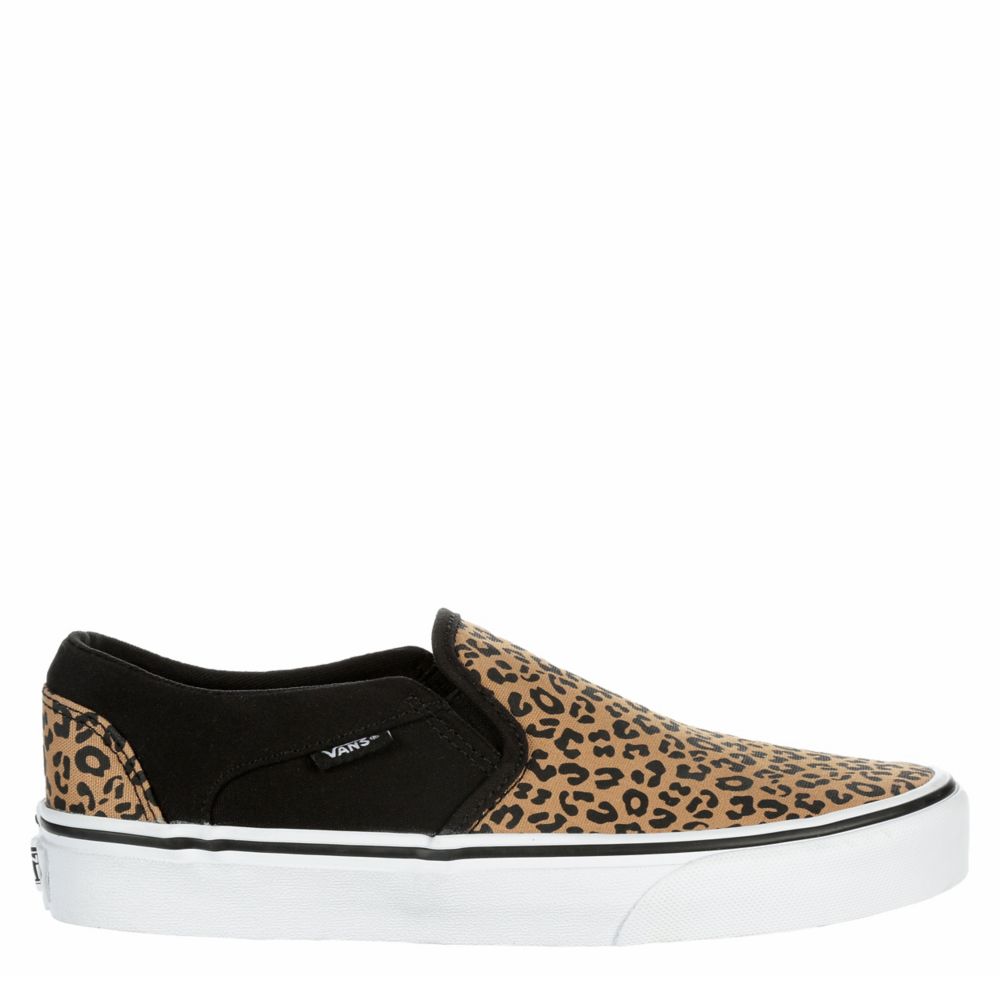 leopard vans slip on womens