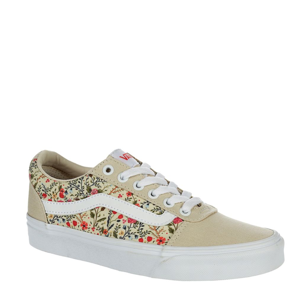 gold floral vans