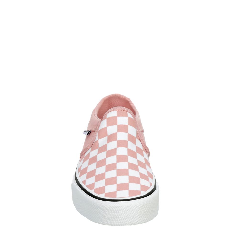 vans shoes pink slip on