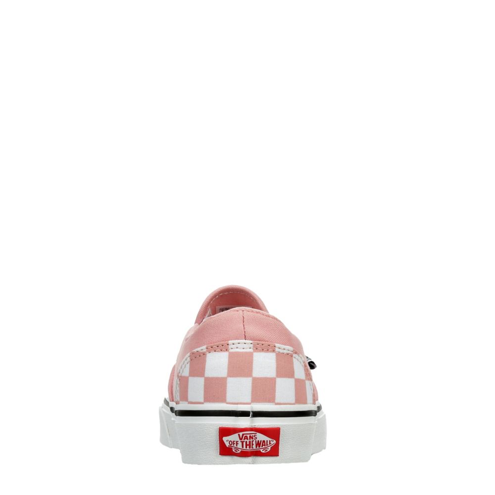 Light Pink and White Checkered VANS Shoes Size 8.5 Women's