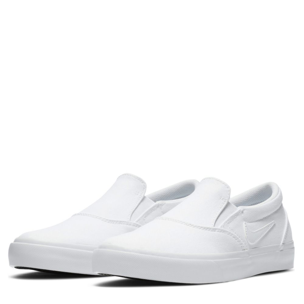 white nike slip on