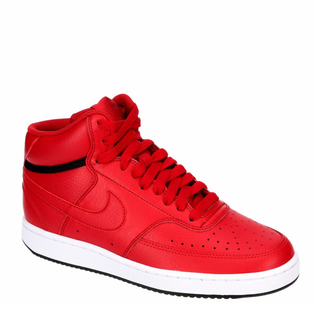 nike platform sandals red