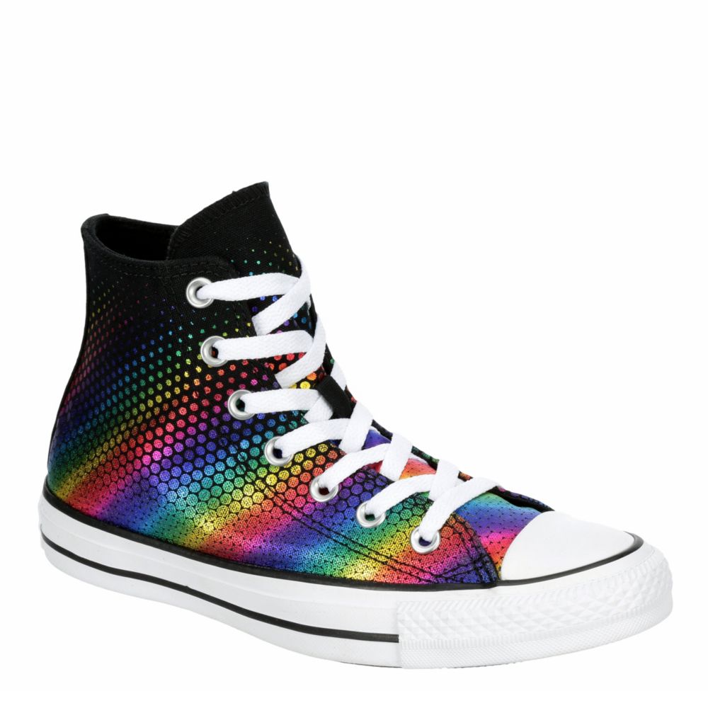 ladies black high top converse