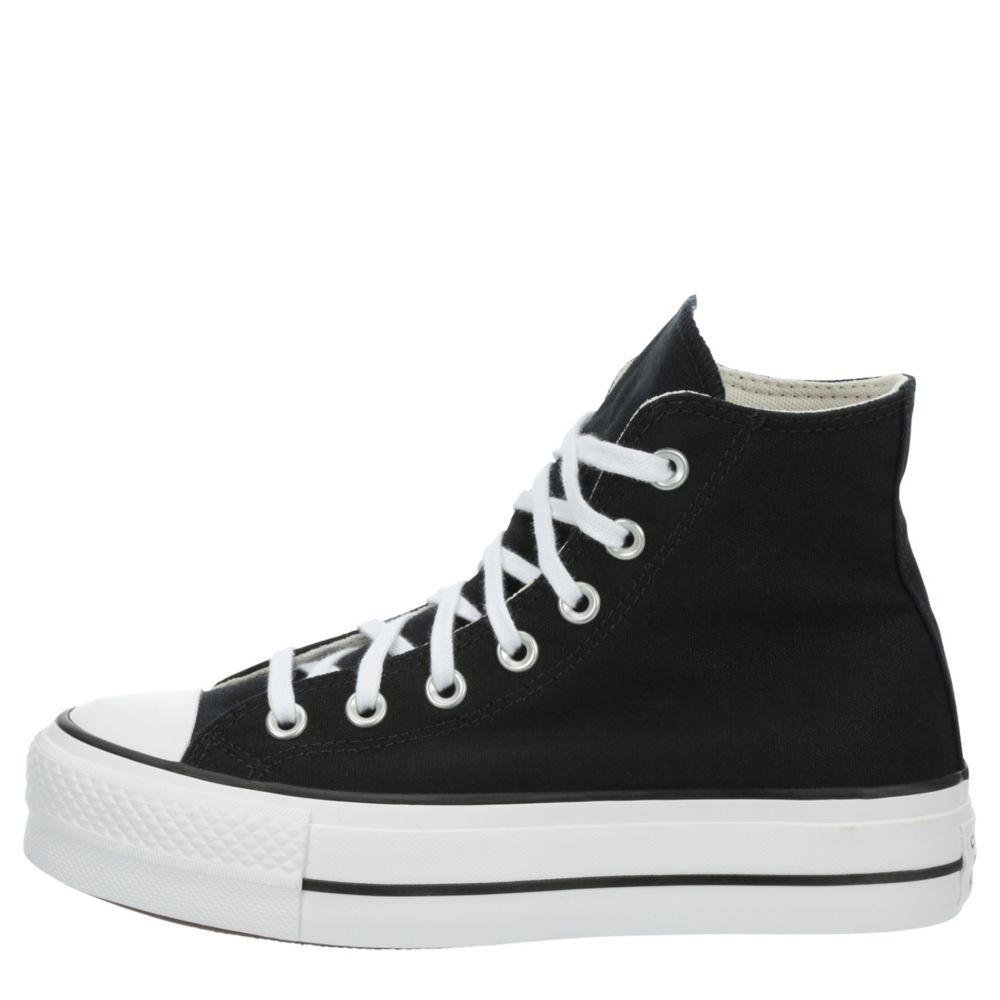 high top platform converse black