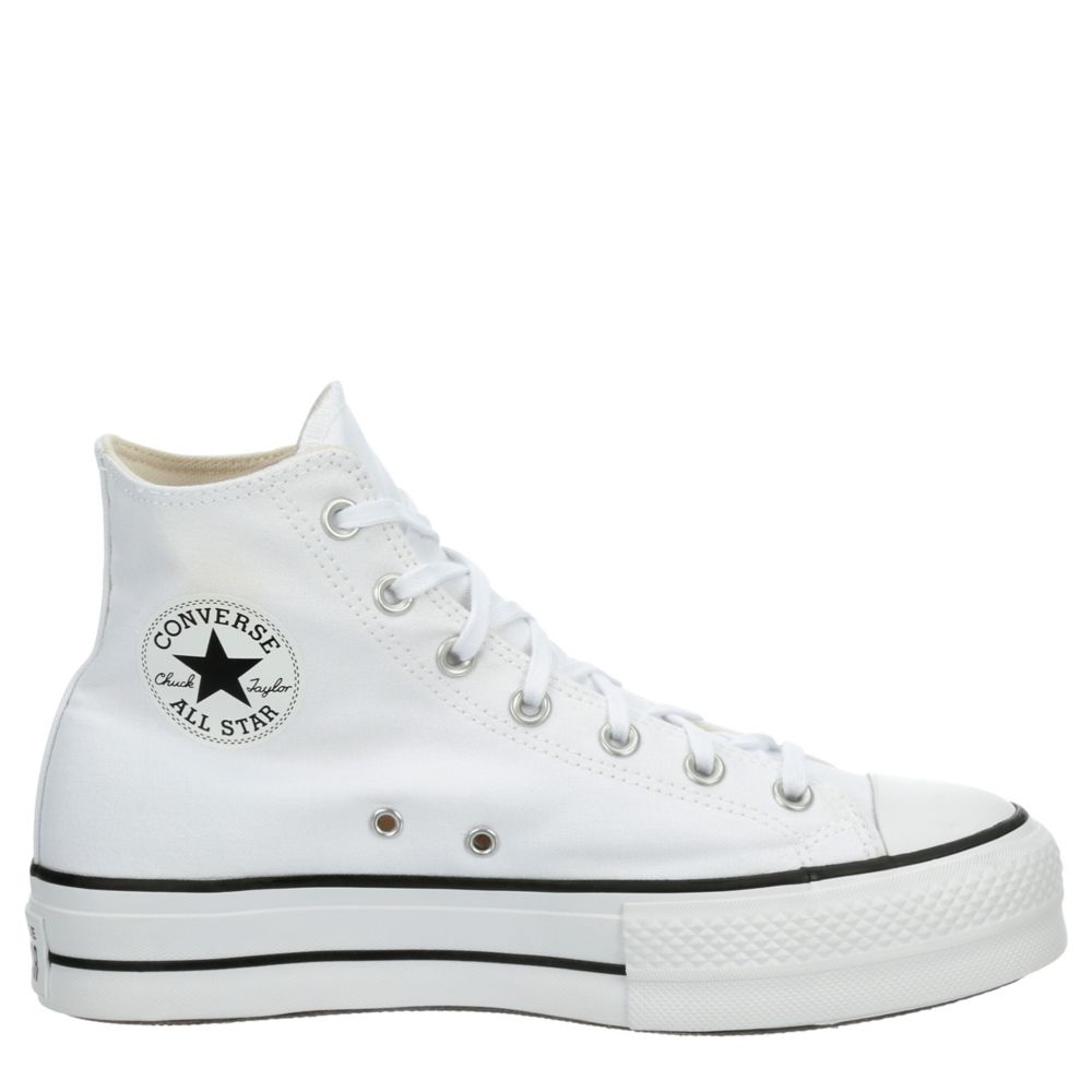 white converse high tops size 6
