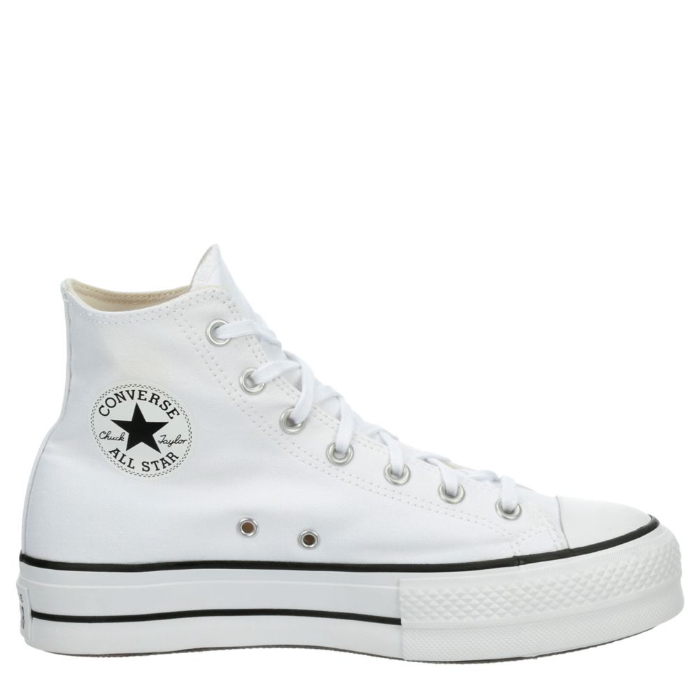 ladies white high top converse