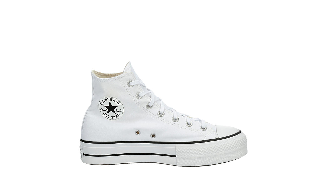 Serpiente Unidad Recitar White Converse Womens Chuck Taylor All Star High Top Platform Sneaker |  Womens | Rack Room Shoes