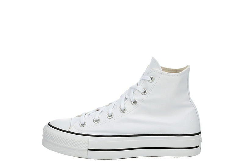 مكياج عيون Converse Womens Chuck Taylor All Star High Top Platform Sneaker - White مكياج عيون