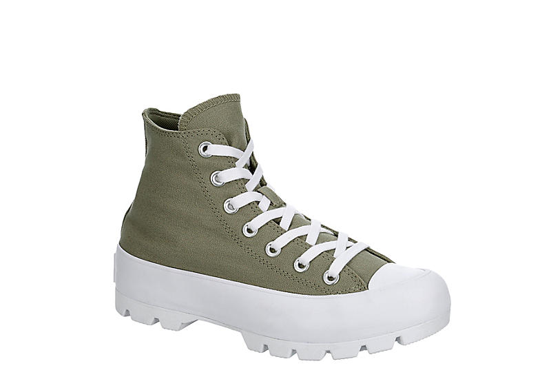 OLIVE CONVERSE Womens Chuck Taylor All Star Lugged High Top Sneaker