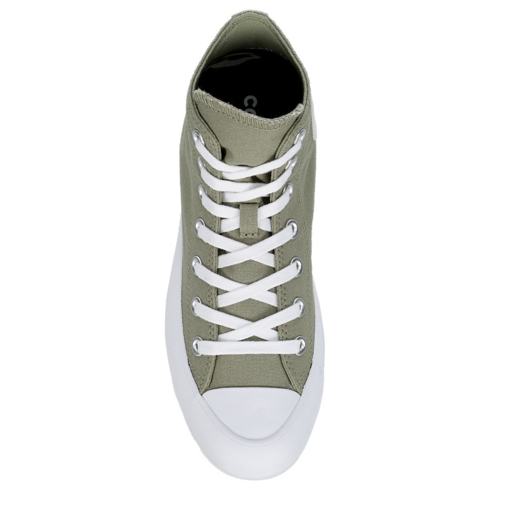 Olive Converse Womens Chuck Taylor All Star Lugged High Sneaker Womens | Rack Shoes