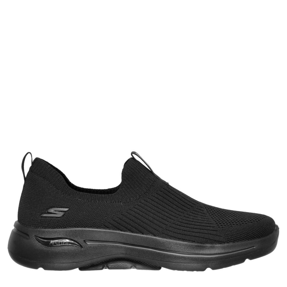 WOMENS ARCH FIT SLIP ON SNEAKER BLACK