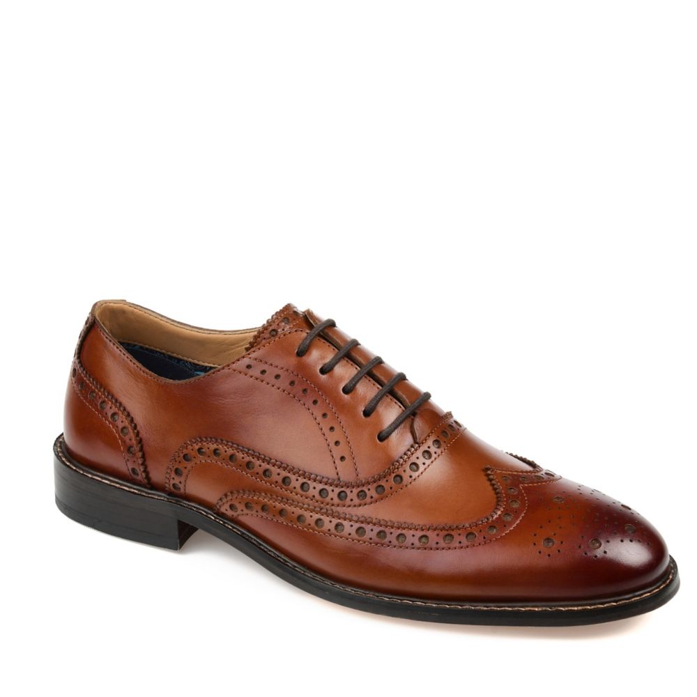 Thomas & Vine Mens Franklin Wingtip Oxford - Cognac