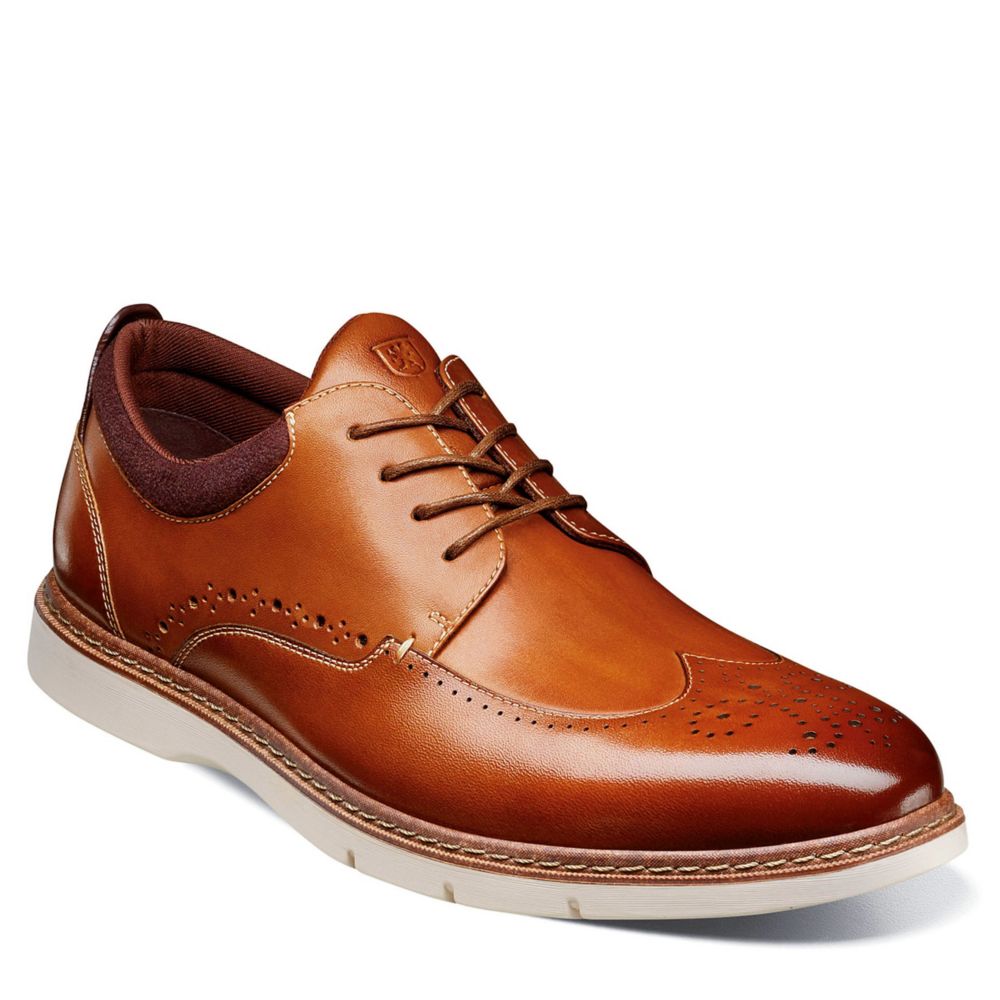 stacy adams wingtip cognac