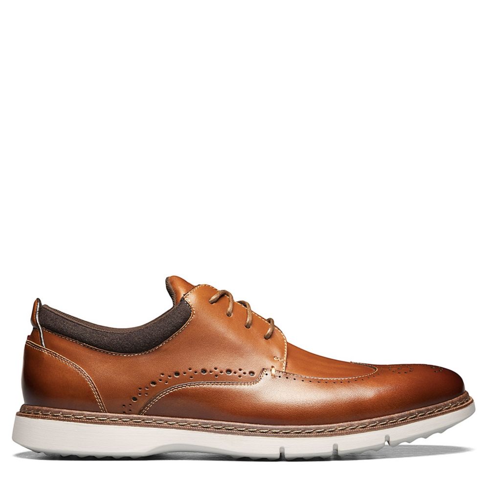 stacy adams wingtip cognac
