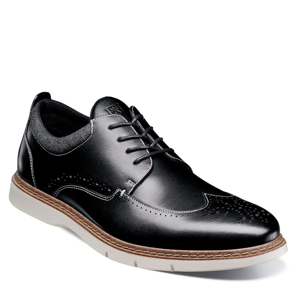 Black Stacy Adams Mens Synergy Wingtip Oxford Rack Room Shoes