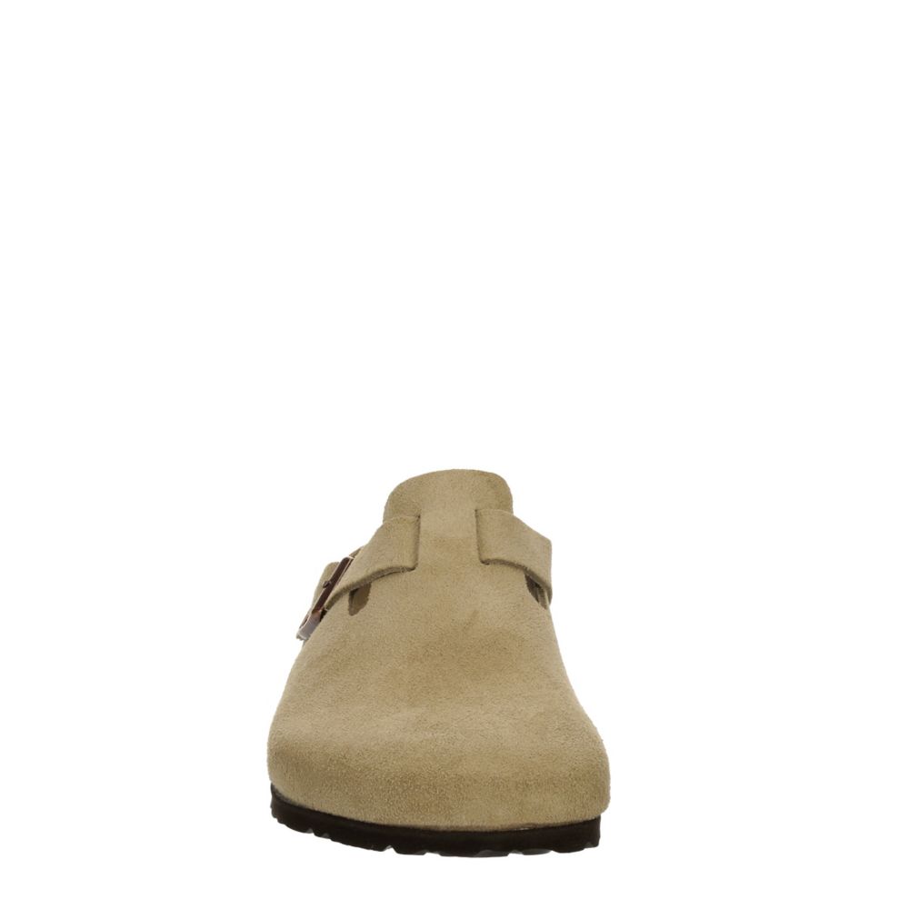 Birkenstock boston clog hot sale taupe suede