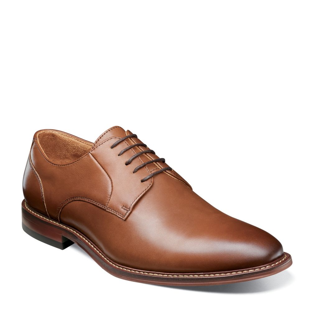 CHOCOLATE STACY ADAMS Mens Marlton Plain Toe Oxford