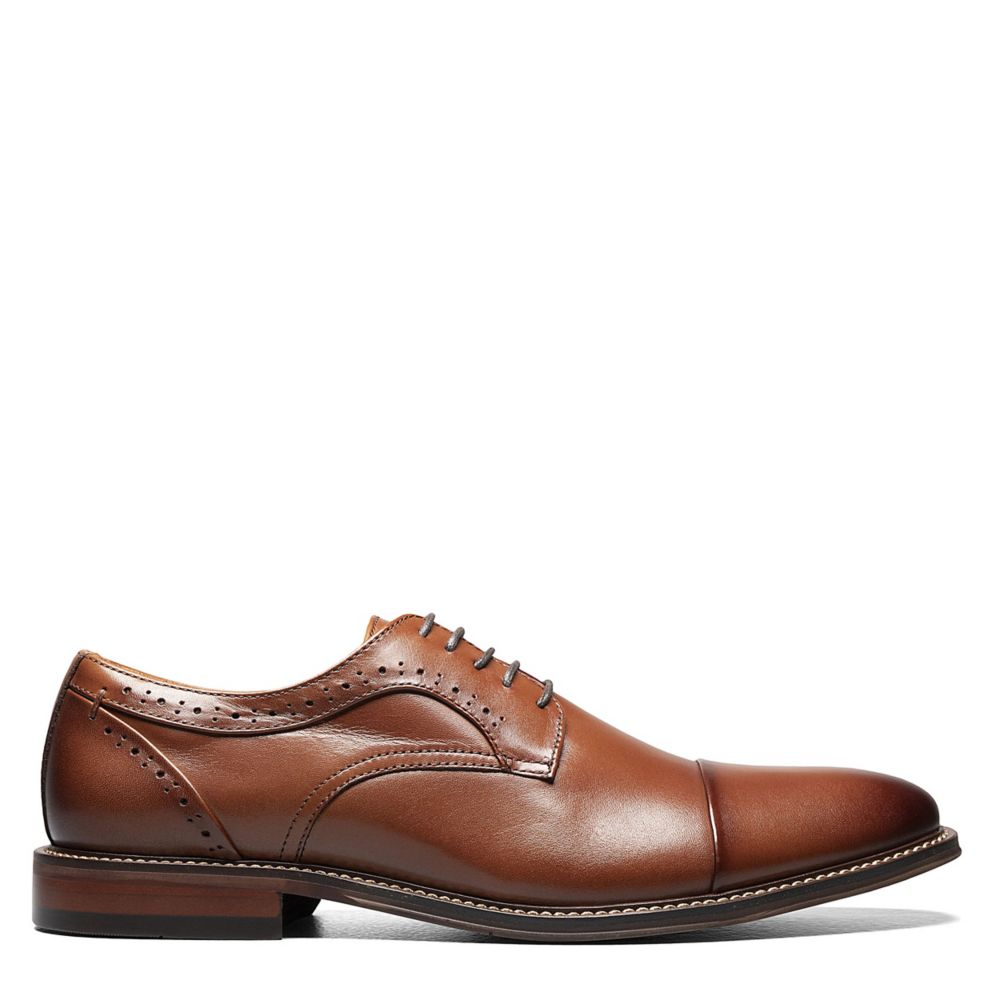 Stacy Adams Mens Maddox Cap Toe Oxford - Cognac