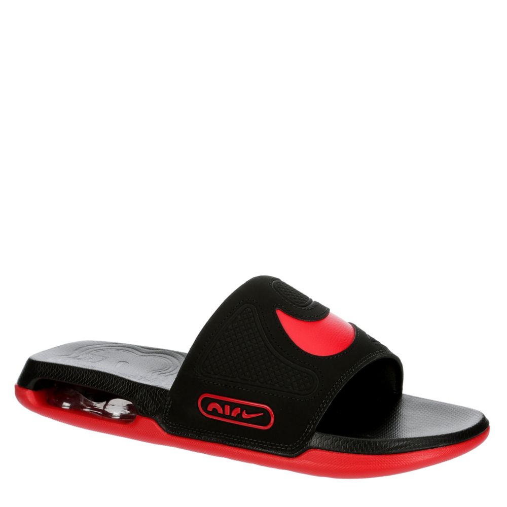 red and black air max slides