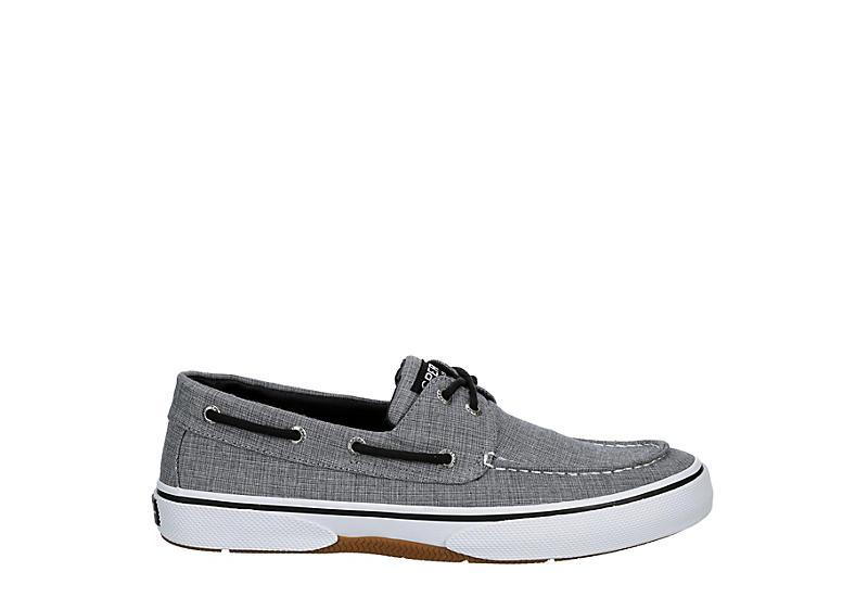 Sperry Top Side Men's Halyard 2 Eye Chambray Boat Shoes Black Size 8M $64.99 
