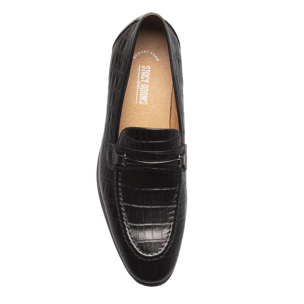 Black Stacy Adams Mens Ferdinand Moc Toe Slip On | Loafers | Rack Room Shoes